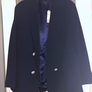 Talbots Navy Blue Women’s 16 W new with tags unconstructed blazer